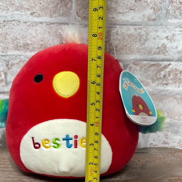RARE Squishmallows Parrot Plush Besties 8" Red Bird Paco parrot stuffed animal. - Picture 2 of 7